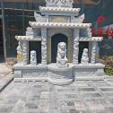 丽江芝麻白中国黑石材套墓 花岗岩墓碑