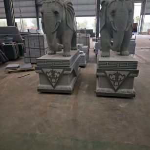 丽江芝麻灰花岗岩对象 芝麻白芝麻灰大象