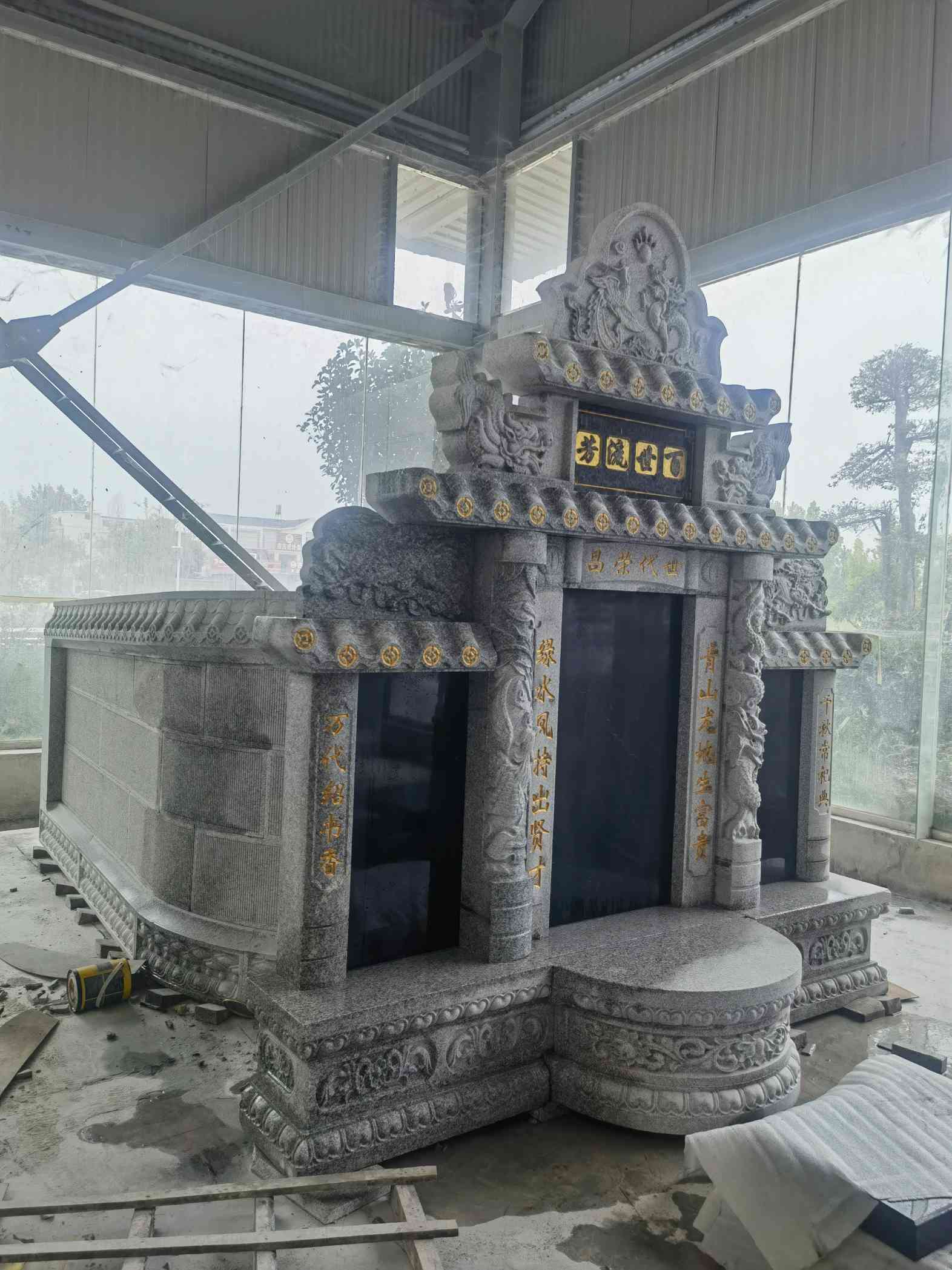 丽江套墓 墓碑 围坟石 异形定制